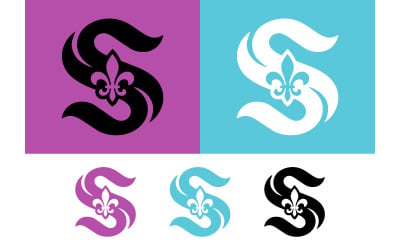 Logo con emblema a forma di corona e lettera S, colore nero.