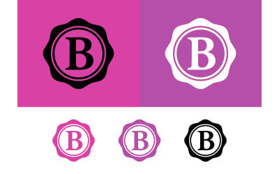 Klassisk sigill logotyp bokstaven b emblem badge.