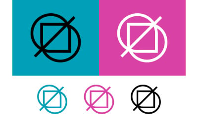 Symbole conceptuel abstrait de logo aux formes géométriques.