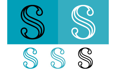 Элегантные элементы графического дизайна буквы «s».