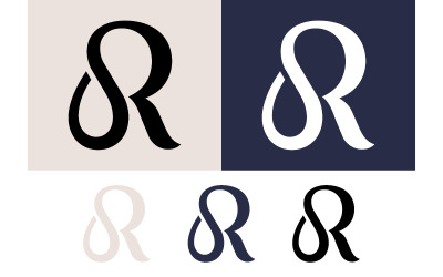Elegant r letter logo design in monochrome.