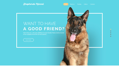 Kutya érzékeny weboldal sablon