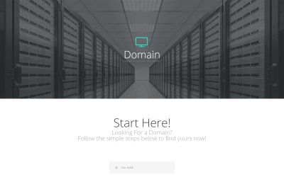 Modèle de page de destination réactive du registraire de domaine