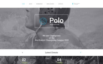 Modello di sito Web di Polo