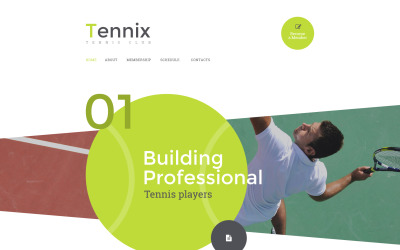 Modello di sito Web Tennix