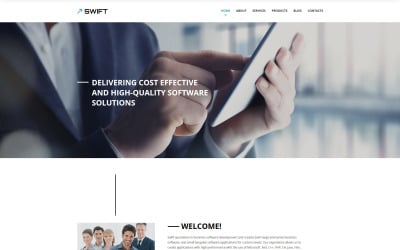 Modelo de site responsivo de negócios e serviços