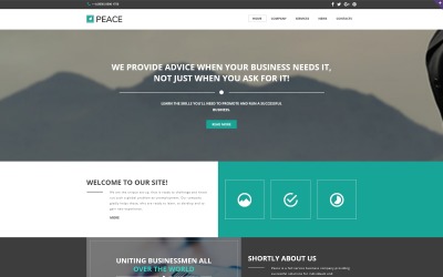 Responsiv webbplatsmall för företag och tjänster