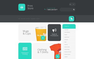 Template OpenCart Responsive #57544 "Printing Services OpenCart Template"