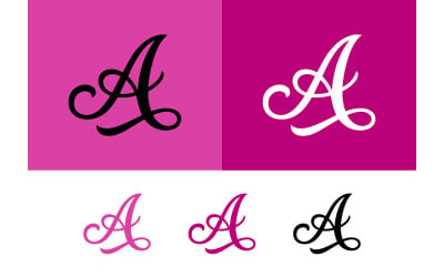 Traccia una lettera del logo con un elegante carattere corsivo.
