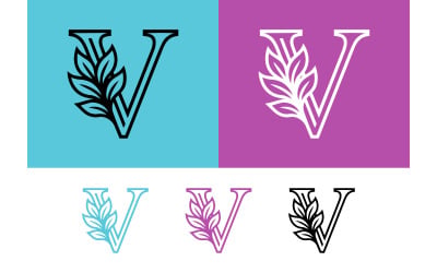 Logo stilizzato con la lettera V e un ramo d&amp;#39;alloro.