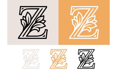 Stylizované logo písmene z s listovými prvky.