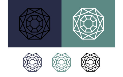 Geometrische edelsteenpictogrammen, abstracte achtergrond voor een luxe uitstraling.