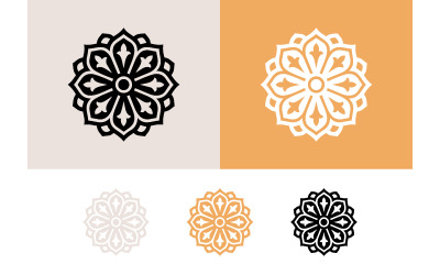 Motif floral décoratif géométrique mandala.