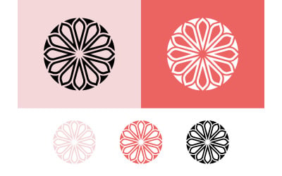Motif décoratif radial de pétales de fleurs.
