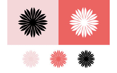 Bloemmotief met roze en rode accenten.