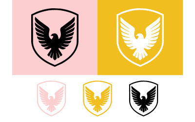 Örnvapen svartvitt emblem på rosa.