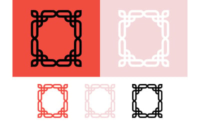 Geometric square frame with celtic knot pattern.