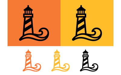 Fyrlogotypen bokstaven l på orange och gult.