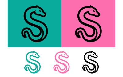 Litera S z logo w kształcie smoka i węża.