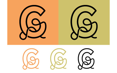 Design del logo con la lettera G a spirale.