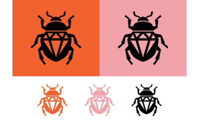 Brouk diamantové logo geometrické tmavě moderní styl.
