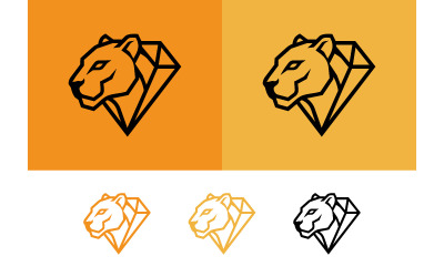 Логотип Jaguar diamond у геометричному чистому сучасному стилі.