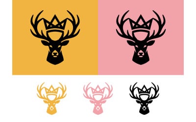 Deer head with crown royal symbol.
