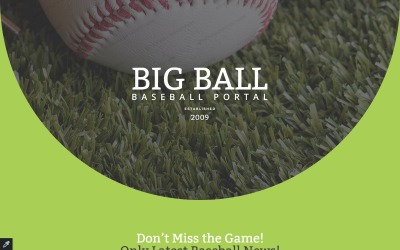 Baseball érzékeny céloldal sablon