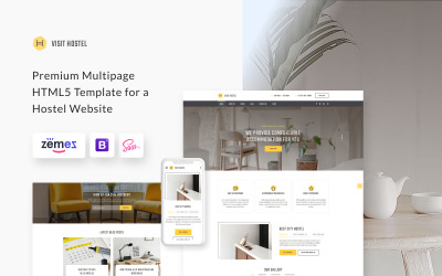 Bezoek Hostel - Hostel HTML5-websitesjabloon