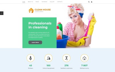 Joomla Vorlage namens "Cleaning Company" #57695