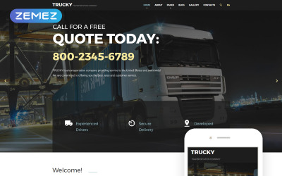 Joomla Vorlage namens "Trucky- Transportunternehmen" #57653