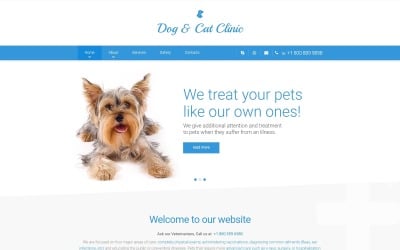 Köpek Kedi Kliniği Web Sitesi Şablonu