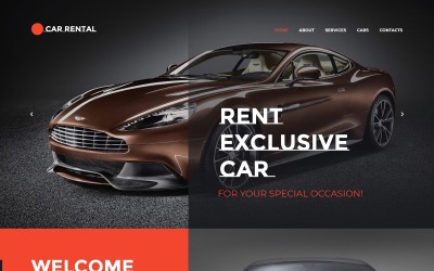 Modello di sito Web di noleggio auto