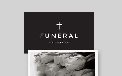 Plantilla de boletín informativo receptivo de servicios funerarios