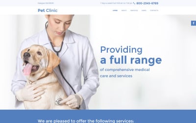 Plantilla de sitio web receptivo para veterinarios