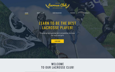 Plantilla web para sitio web de Lacrosse Club