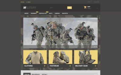 Responsywny szablon PrestaShop Military #57689