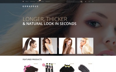Responzivní WooCommerce motiv "Hair Extensions" #57693