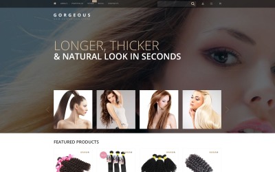 Reszponzív Hair Extensions WooCommerce sablon 57693