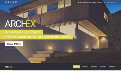 Шаблон адаптивного веб-сайта для архитектуры