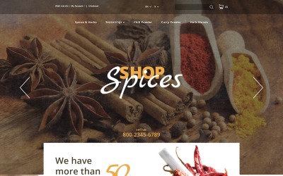Spices Shop OpenCart sablon