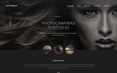 Szablon strony internetowej portfolio fotografa