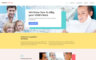 Tema Siti Web Responsive #57696 "Pediatric Dentistry"