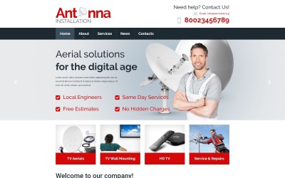 Template Siti Web Responsive #57625 per Un Sito di TV satellitare