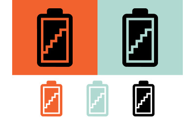 Battery charge level indicator icon.