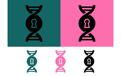 DNA icons genetic code security concept.