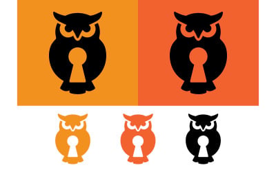 Owl keyhole logos for knowledge or security firms.