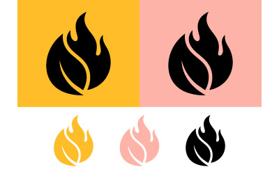 Flamlövlogotyp grön och gul design.