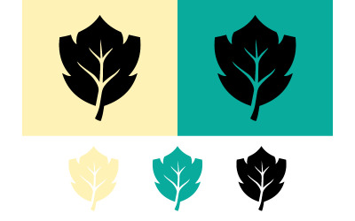 Feuille dans un emblème de bouclier, logo, emblème de la nature.