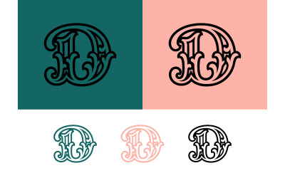 Lettre d ornée, motif décoratif sur fond coloré.